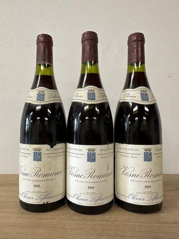 1989 Olivier Leflaive Vosne-Romanee - Bourgogne - 3 Flessen, Nieuw