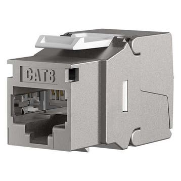 Keystone RJ45 | Cat8 S/FTP (Geaard, Zink), Verzenden, Nieuw