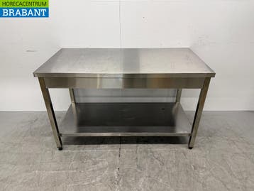 RVS Werktafel Tafel met onderschap 140 x 70 x 86 cm Horeca, Zakelijke goederen, Horeca | Keukenapparatuur, Ophalen of Verzenden