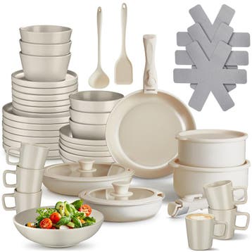 Keukenstartersset voor 6 personen met servies, Nieuw