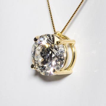 Ketting met hanger - 18 karaat Geel goud - 3.02ct. tw.
