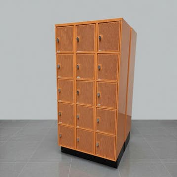 15-drs oranje metalen lockerkast - 190x90x55 cm, Ophalen of Verzenden, Nieuw