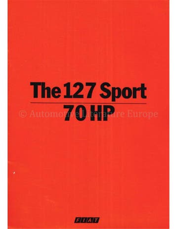 1978 FIAT 127 SPORT 70HP BROCHURE ENGELS, Nieuw, Author