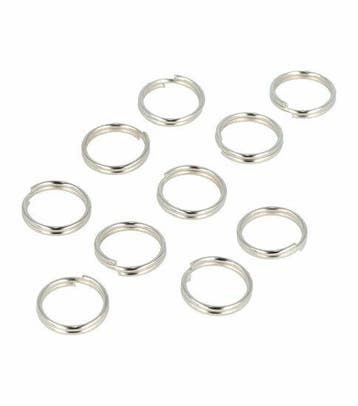 DIY Sleutelringen 1,5 cm – metalen sleutelhangers – zilver –, Nieuw