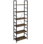 Vakkenkast 6-Laags – Houten Opergkast met Metalen Frame, Verzenden, Nieuw, Met plank(en)