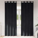 vidaXL Verduisterende gordijnen 2 pcs Zwart 140 x 245 cm, Verzenden, Nieuw, Zwart