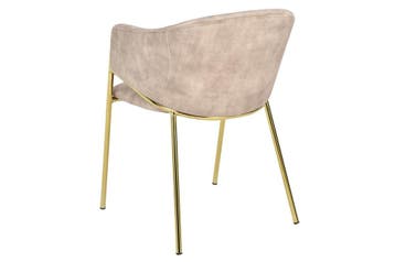 Design Stoel NOBLESSE champagne beige fluweel goud, Huis en Inrichting, Stoelen, Ophalen of Verzenden, Nieuw