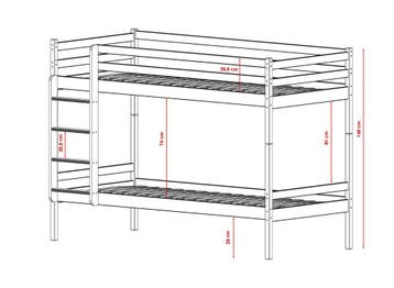 Stapelbed Niek - 2-persoons - Kinderbed - Wit, Verzenden, Nieuw, Stapelbed