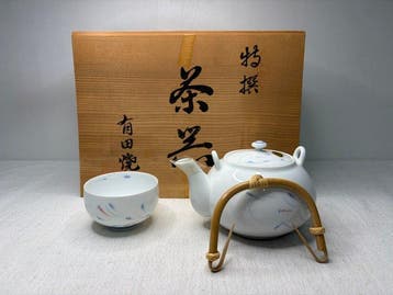 Japanse Arita-porselein theeset – fijn handgeschilderd