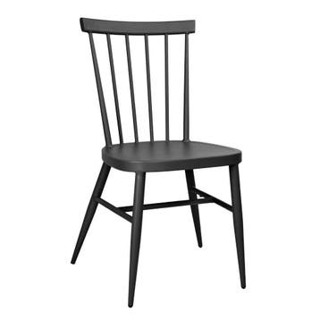 Bolero Windsor Aluminium Zwarte Stoelen (4 Stuks), Verzenden, Nieuw in verpakking