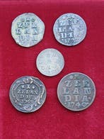 Nederland, Zeeland 2 Wapenstuivers, 2 duiten, 1 bezemstuiver