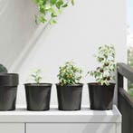 vidaXL Bloempot 100 pcs Zwart Ø 15 x 13 cm Kunststof, Kunststof, Minder dan 30 cm, Verzenden, Minder dan 60 cm