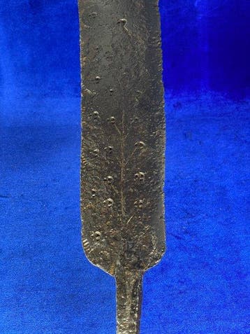 Middeleeuwen, kruisvaardersperiode IJzer Kriegshippe - 42 cm, Antiek en Kunst