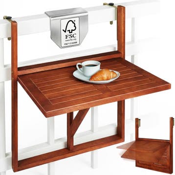 Balkonhangtafel acaciahout 65x45x87cm opvouwbaar, Verzenden, Nieuw