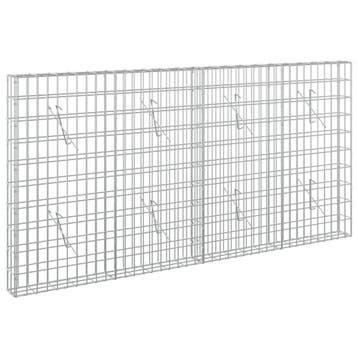 vidaXL Gabion met 5 mm Draad en 5x10 cm Gaas 200x10x100 cm, Verzenden, Nieuw, IJzer