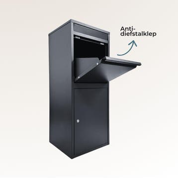Achteruitname Pakketbrievenbus met brievenklep - ParcelXL®, Verzenden, Nieuw, Rvs