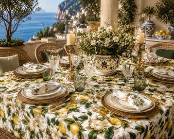 tafelkleed voor grote tafels “Fior di Limone” - Tafelkleed -