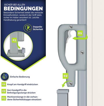 Windscherm uittrekbaar - Oprolbaar - Uitschuifbaar - Camping, Verzenden, Zo goed als nieuw