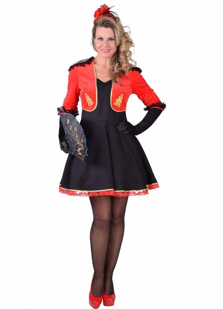 Spaanse Jurk Kort Vrouw, Kleding | Dames, Carnavalskleding en Feestkleding, Nieuw, Ophalen of Verzenden