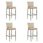 Set van 4 Leren barkrukken Revolt hoog - Toledo Mastic, Ophalen of Verzenden, Nieuw, Leer