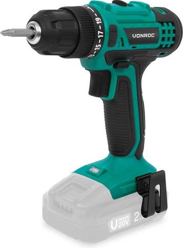 2dekans | VONROC Accuboormachine 20V – 19 schroefstanden +, Ophalen of Verzenden, Zo goed als nieuw