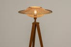 Rietveld Vloerlampen - Bruin, Naturel - Metaal, Rotan, Verzenden, Nieuw