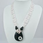 Zilver - Halsketting - Kwarts en onyx