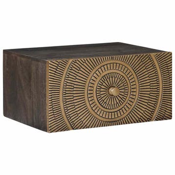 vidaXL Handgemaakt nachtkastje Koffiebruin 40 x 30 x 20 cm, Minder dan 45 cm, Verzenden, Nieuw, Minder dan 55 cm