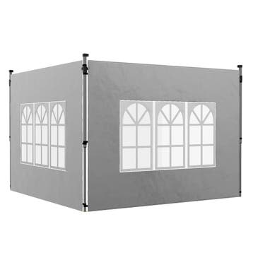 Set Van 2 Zijpanelen Voor Paviljoen 3x3/3x4 M, Zijwand Met R, Verzenden