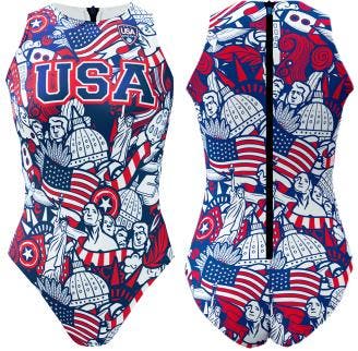 Special Made Turbo Waterpolo badpak Team USA 2023, Nieuw