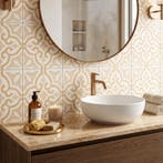 Vloertegel/Wandtegel Terre Decortegel Lamour Posh Geel 20x20, Doe-het-zelf en Verbouw, Tegels, Keramiek, Nieuw, Ophalen of Verzenden