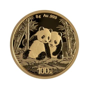 8 gram gouden panda munt 2026, Verzenden