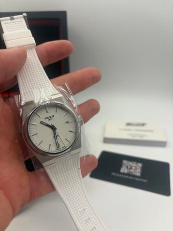 Tissot PRX 40MM White, Sieraden, Tassen en Uiterlijk, Overige merken, Staal, Verzenden, Polshorloge