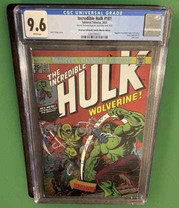 Incredible Hulk 181 - CGC 9.6 Vol.1 Limited to ONLY 1000 1st, Nieuw