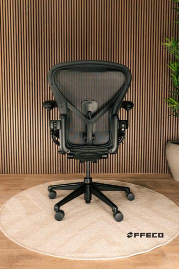 Herman Miller Aeron Bureaustoel - Zwart (Onyx), Verzenden, Zwart, Zo goed als nieuw, Bureaustoel
