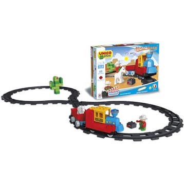 Unico Plus Elektrische Stoomtrein - 46 delig -West Express, Verzenden, Nieuw