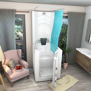Instap Zitbad Lotus Midden 90X80X100 Met Douche Opbouw, Ophalen of Verzenden, Nieuw