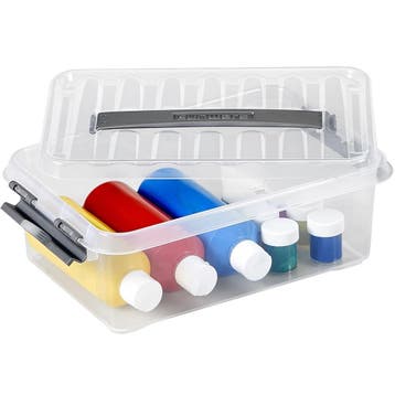 Sunware Q-line Opbergbox Transparant/Grijs 4 liter Set van 4, Ophalen of Verzenden, Nieuw