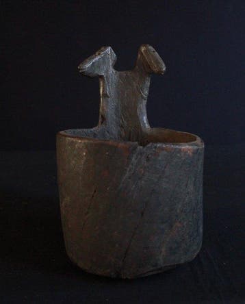 Mortier met een rustieke patina. - Ifugao - Filipijnen