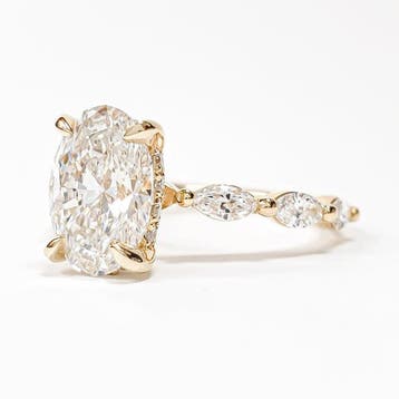 Zonder minimumprijs - Ring - 14 karaat Geel goud - 4.14ct., Nieuw