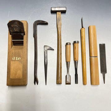 Starting set of 9 Japanese Woodworking Tools |, Antiek en Kunst