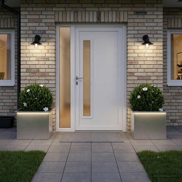 vidaXL Plantenbak met led 2 st zilver 40 x 60 x 40 cm, Verzenden, Nieuw, Metaal, 60 tot 100 cm