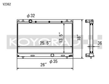 Koyo 03-05 Dodge SRT-4 2.4L Turbo (MT) Radiator, Ophalen of Verzenden, Nieuw