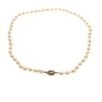 Antieke parelcollier met gouden slot (Ketting), Sieraden, Tassen en Uiterlijk, Kettingen, Gebruikt, Overige kleuren, Ophalen of Verzenden
