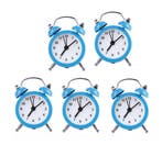 Set van 5 kleine wekkertjes, baby blauw (op batterij), Ophalen of Verzenden, Nieuw