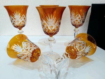 Drinkglas (6) - Kristal - Amber Bohemian Crystal