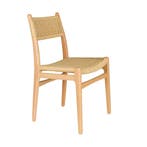 *WOONWINKEL* Dutchbone Cecile Houten Frame Stoel Naturel, Huis en Inrichting, Verzenden, Nieuw
