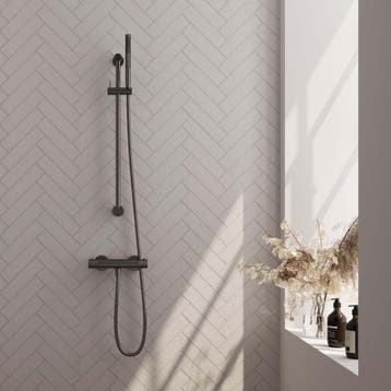 Brauer Gunmetal Carving Glijstangset met Thermostaatkraan -, Ophalen of Verzenden, Nieuw