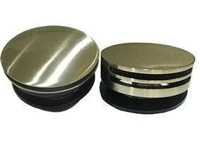 Wiesbaden knop/plug geborsteld staal rond, Ophalen of Verzenden, Nieuw