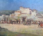 Emilio Alvarez Diaz (1879-1952) - Fiesta en el pueblo